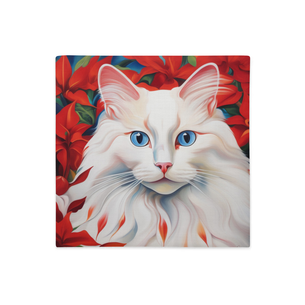 PugMug Custom White Ragdoll Cat Premium Pillow Case