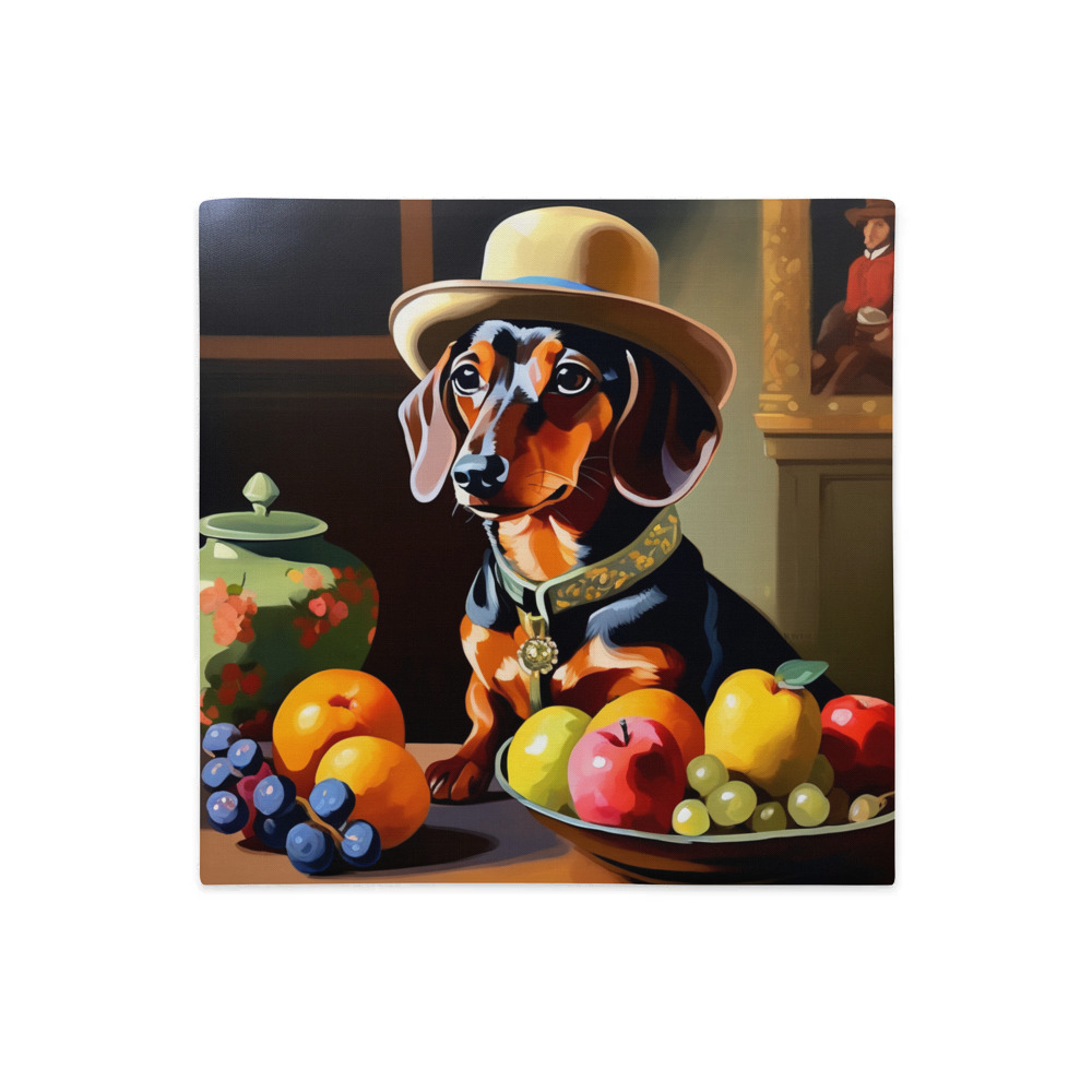 PugMug Custom Tan Dachshund Premium Pillow Case