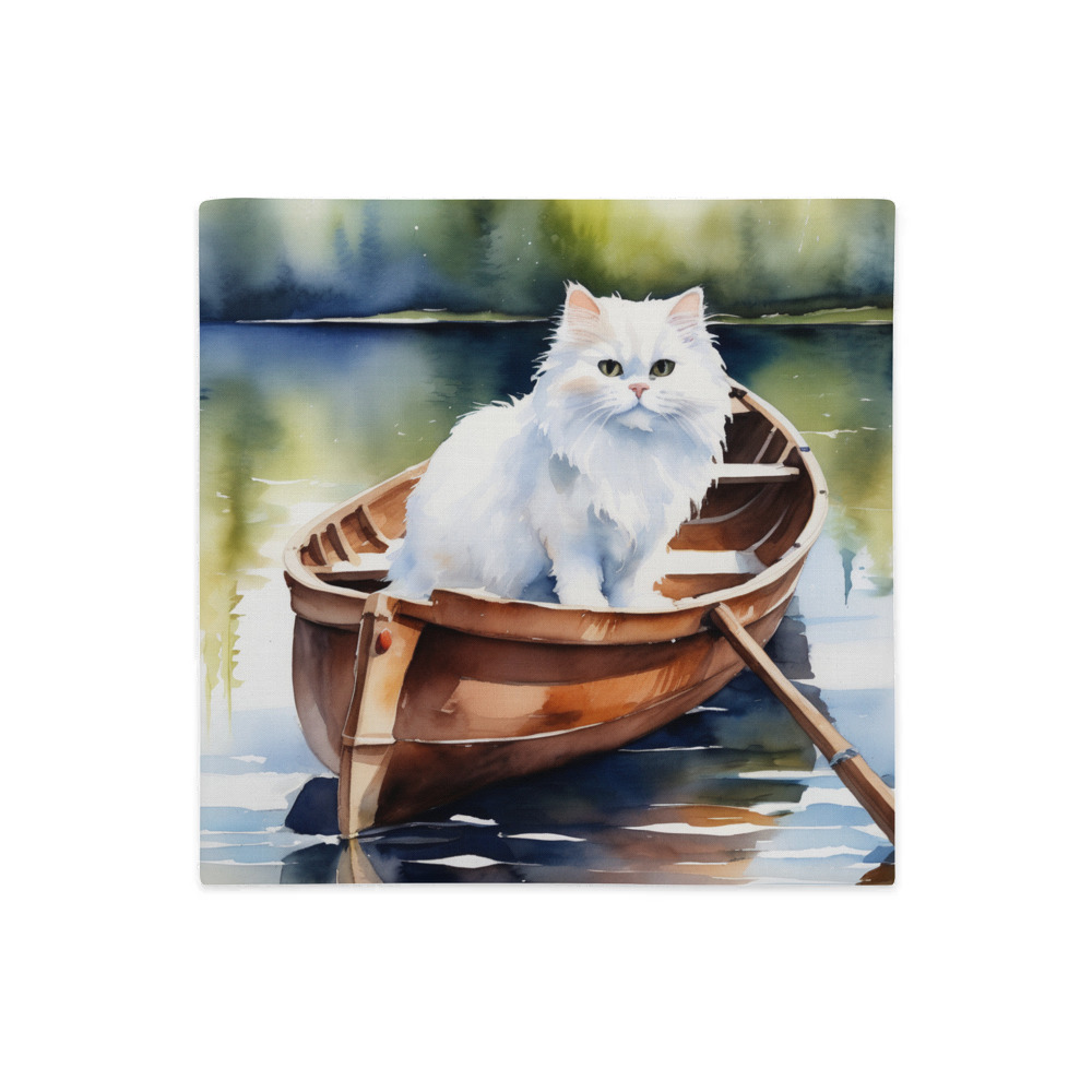 PugMug Custom White Persian Cat Premium Pillow Case