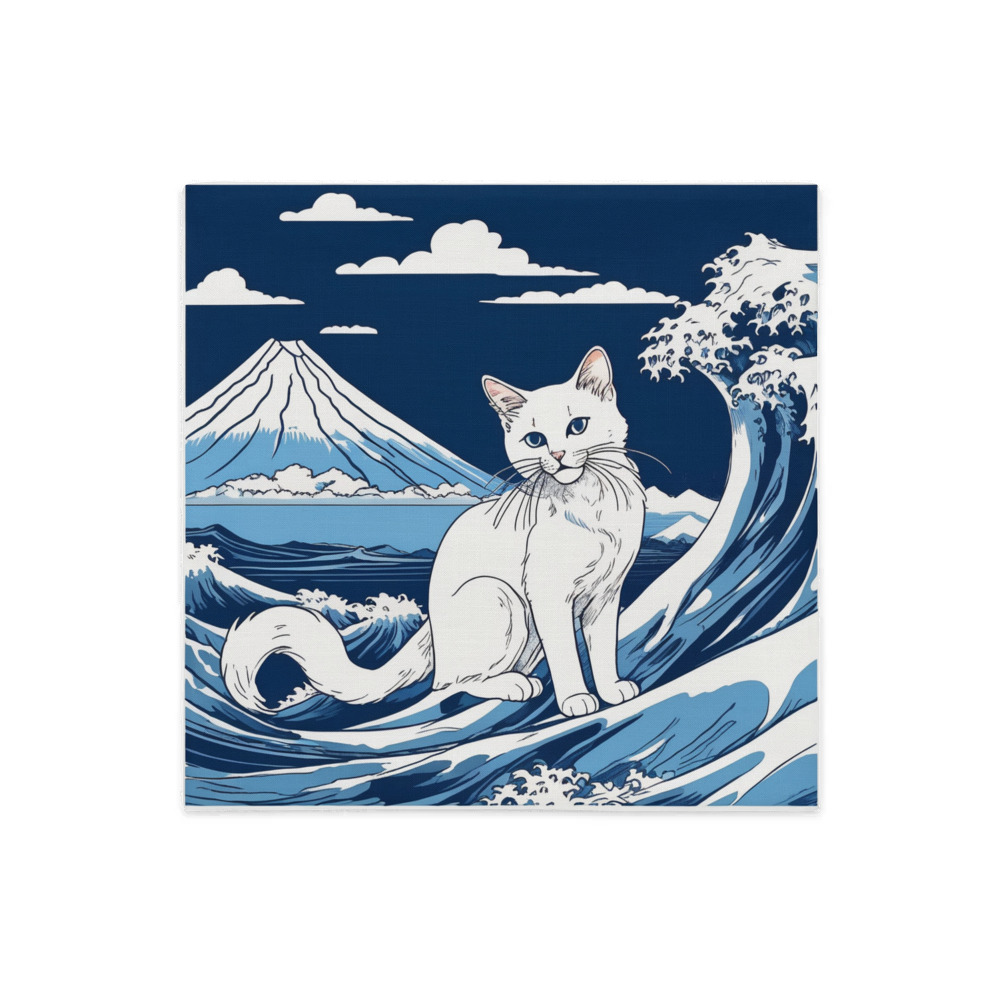 PugMug Custom White Companion Cat Premium Pillow Case