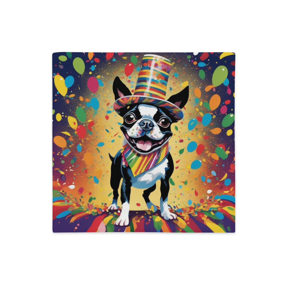 PugMug Custom Boston Terrier Premium Pillow Case