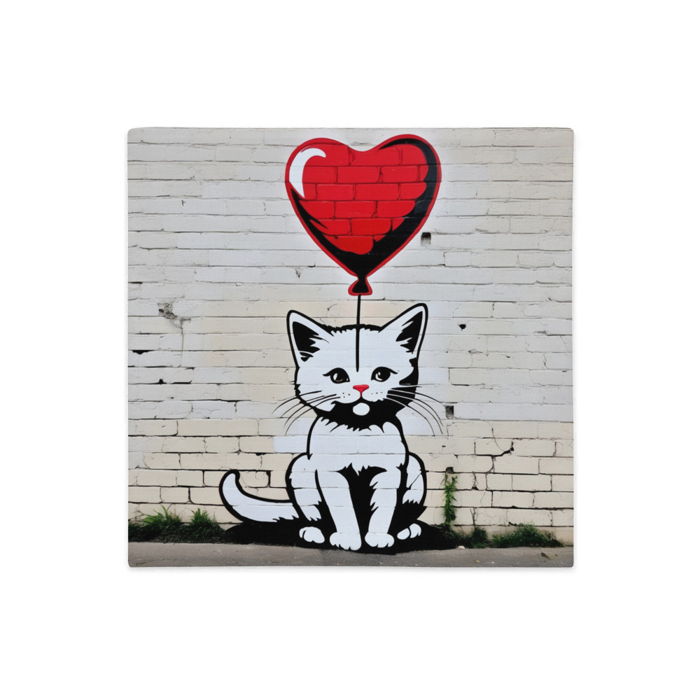 PugMug Custom White Companion Cat Premium Pillow Case