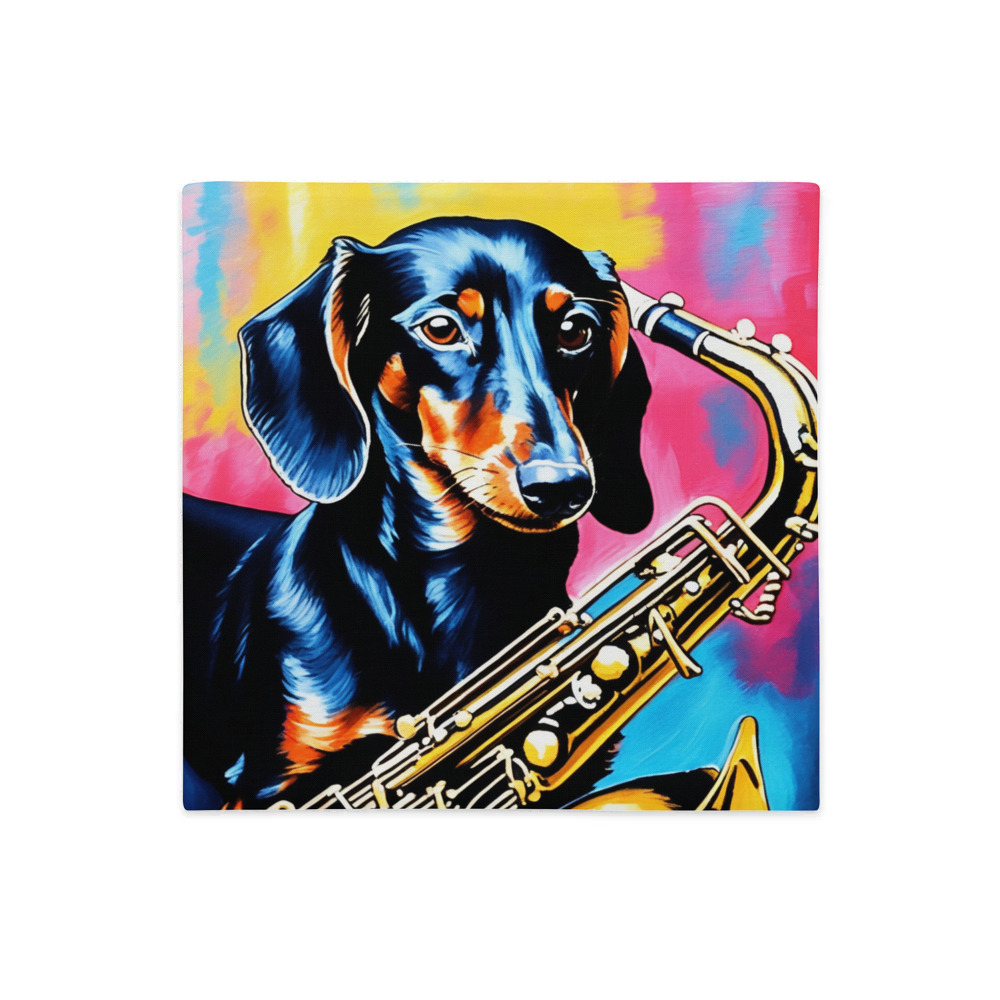 PugMug Custom Black Dachshund Premium Pillow Case