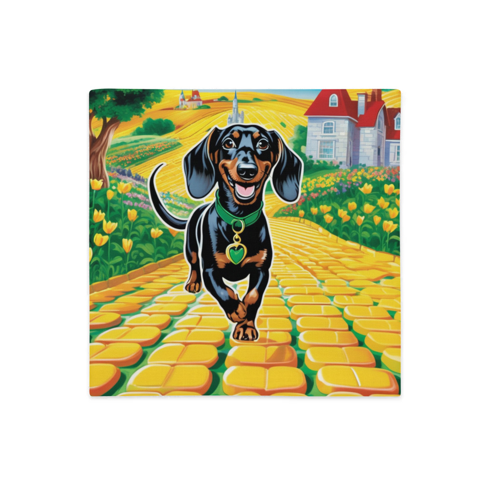 PugMug Custom Black Dachshund Premium Pillow Case