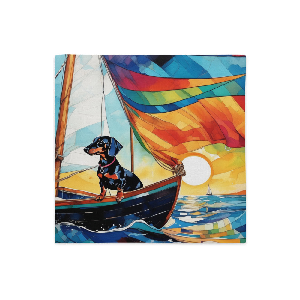 PugMug Custom Black Dachshund Premium Pillow Case