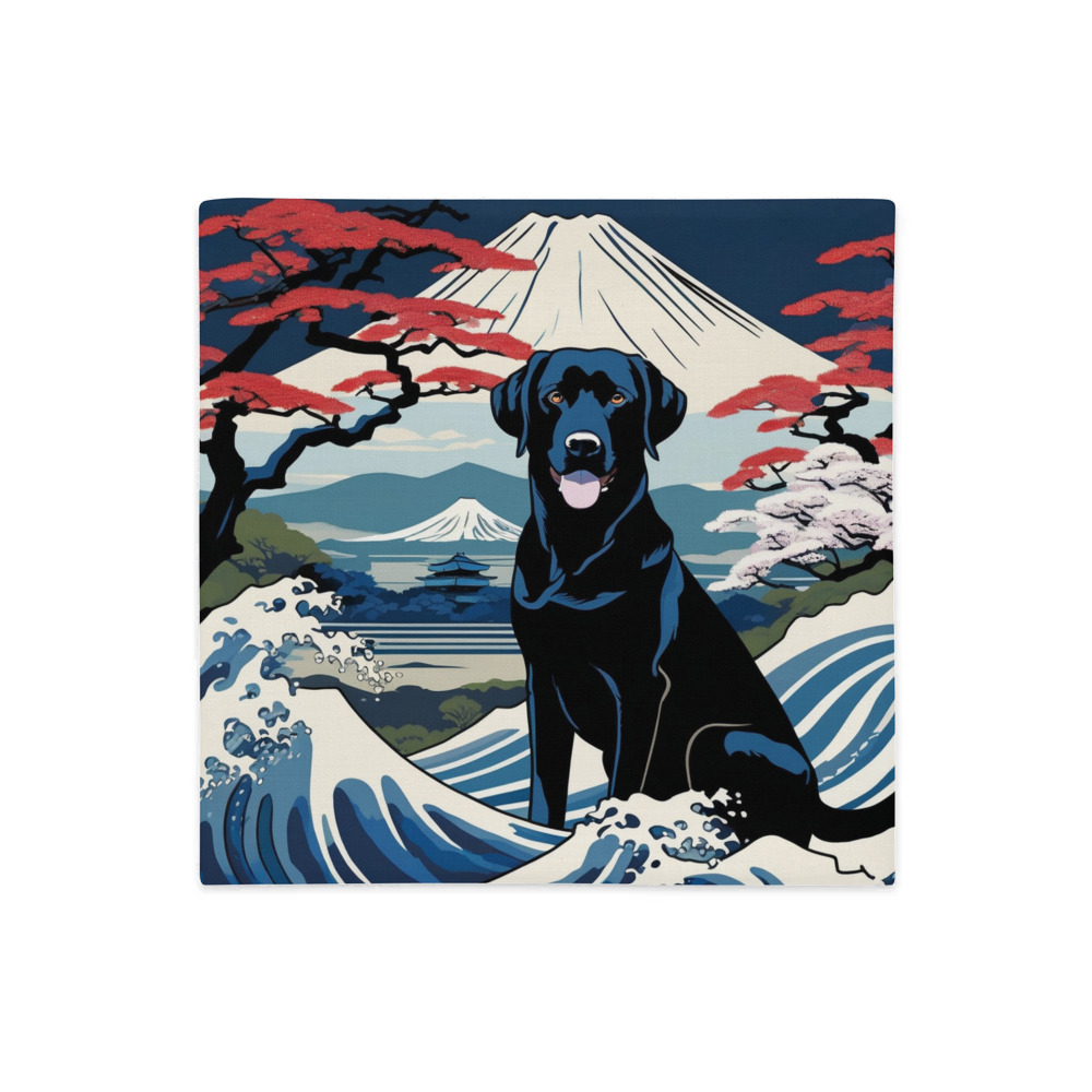 PugMug Custom Black Labrador Retriever Premium Pillow Case