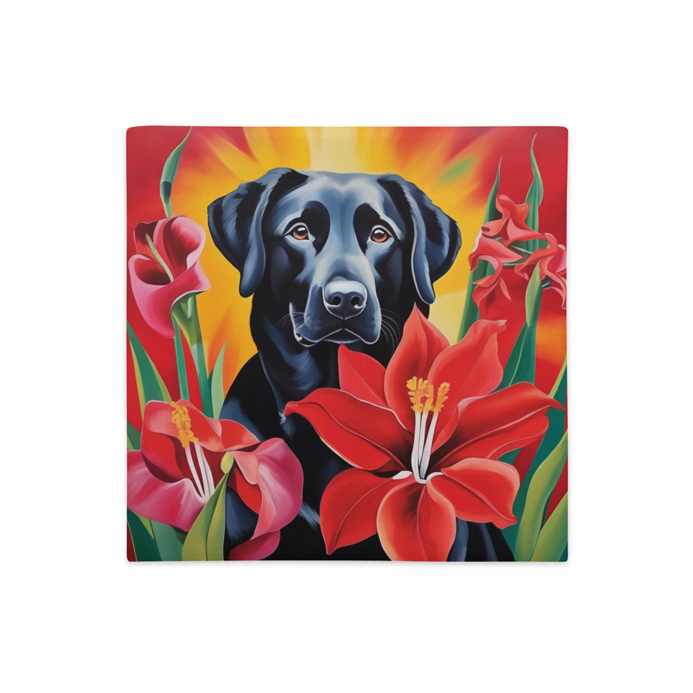 PugMug Custom Black Labrador Retriever Premium Pillow Case