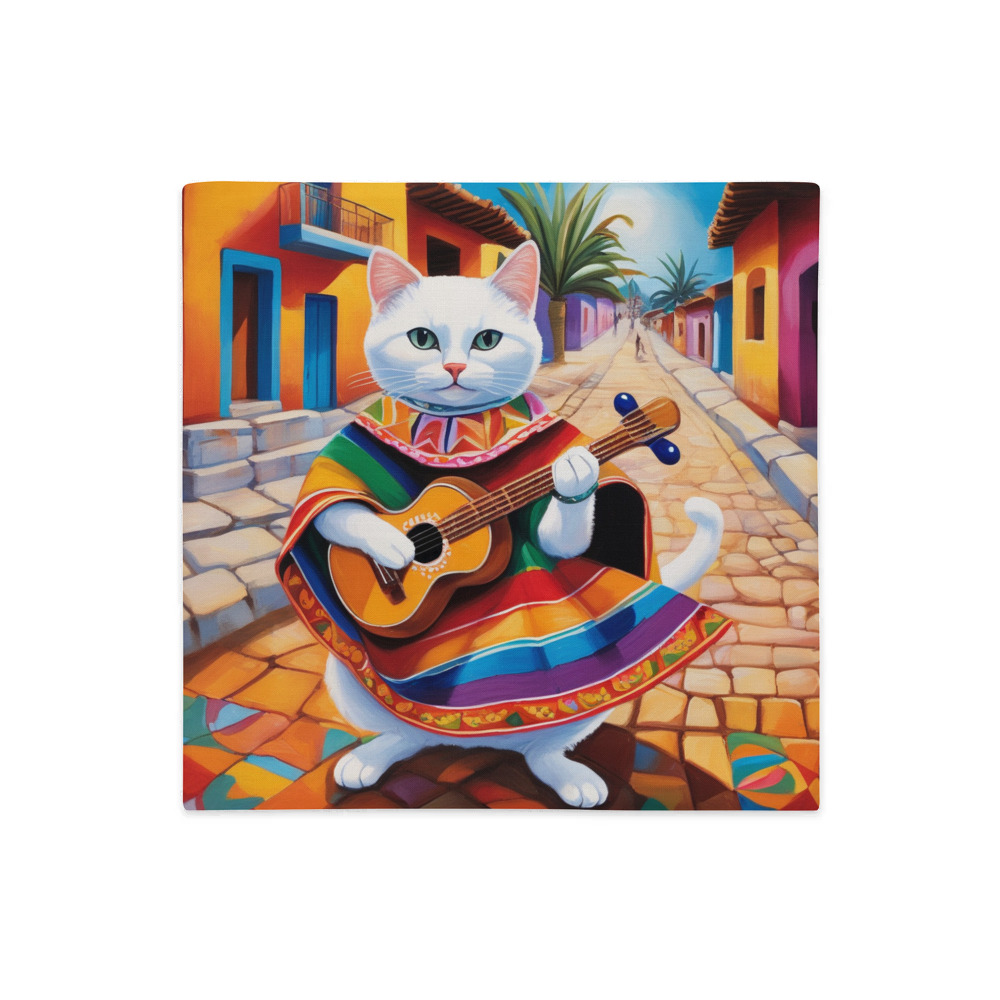 PugMug Custom White Companion Cat Premium Pillow Case