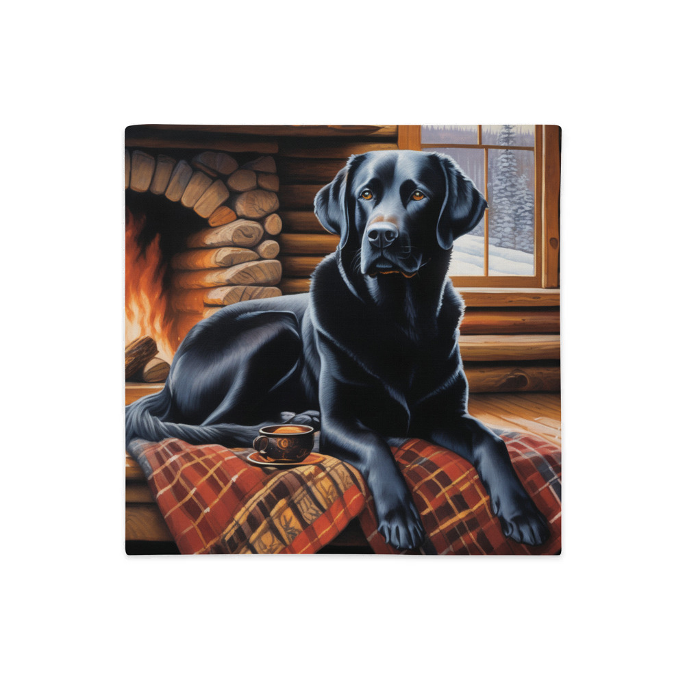 PugMug Custom Black Labrador Retriever Premium Pillow Case