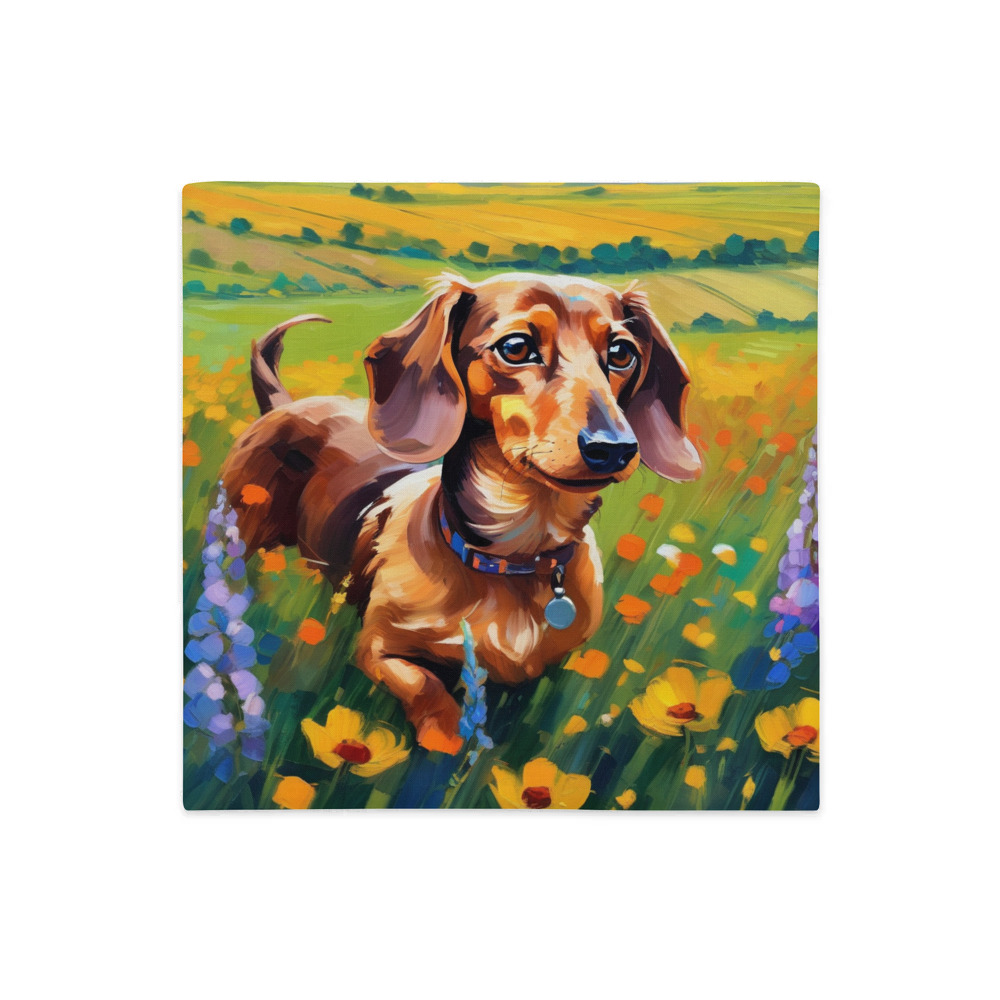 PugMug Custom Tan Dachshund Premium Pillow Case