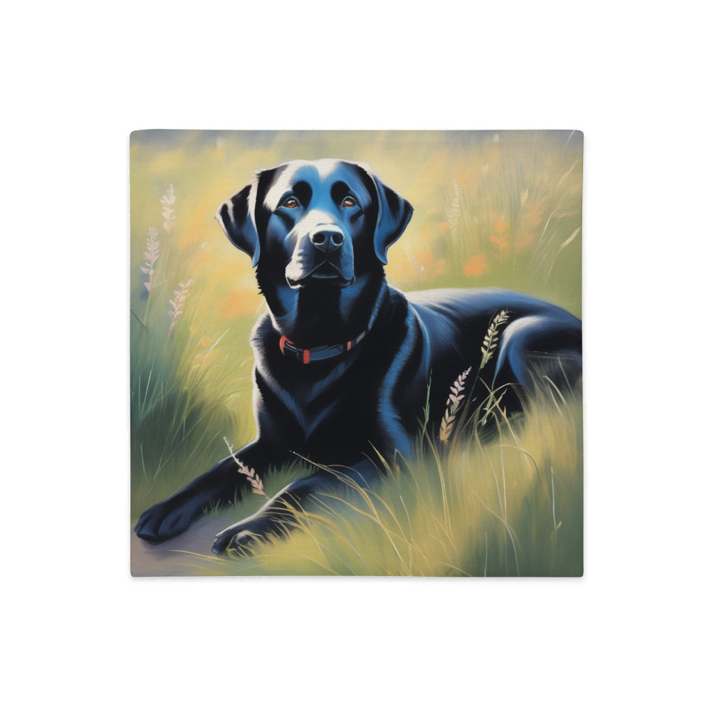 PugMug Custom Black Labrador Retriever Premium Pillow Case