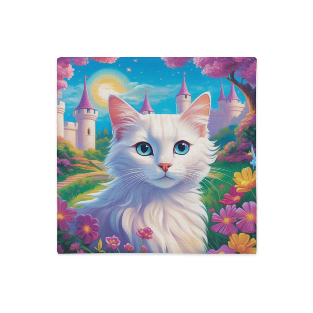 PugMug Custom White Companion Cat Premium Pillow Case