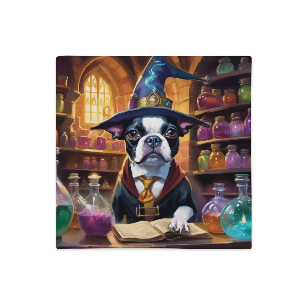 PugMug Custom Boston Terrier Premium Pillow Case