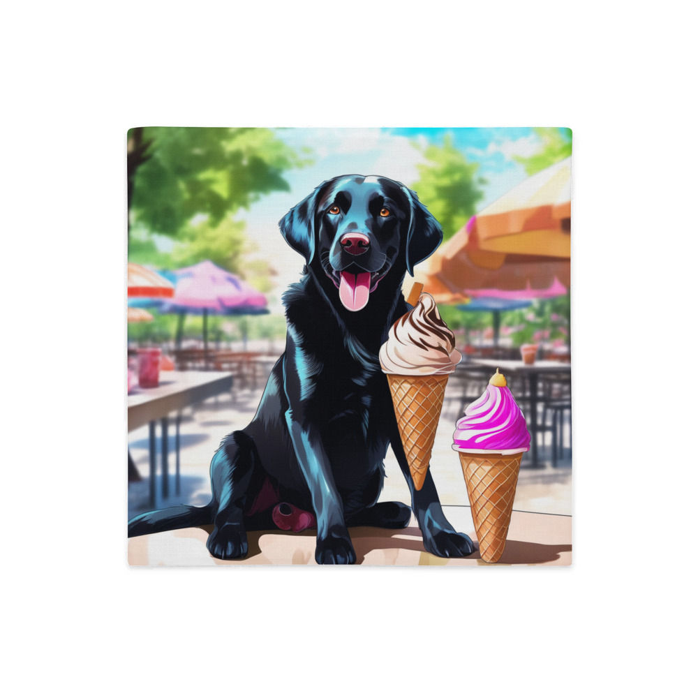 PugMug Custom Black Labrador Retriever Premium Pillow Case