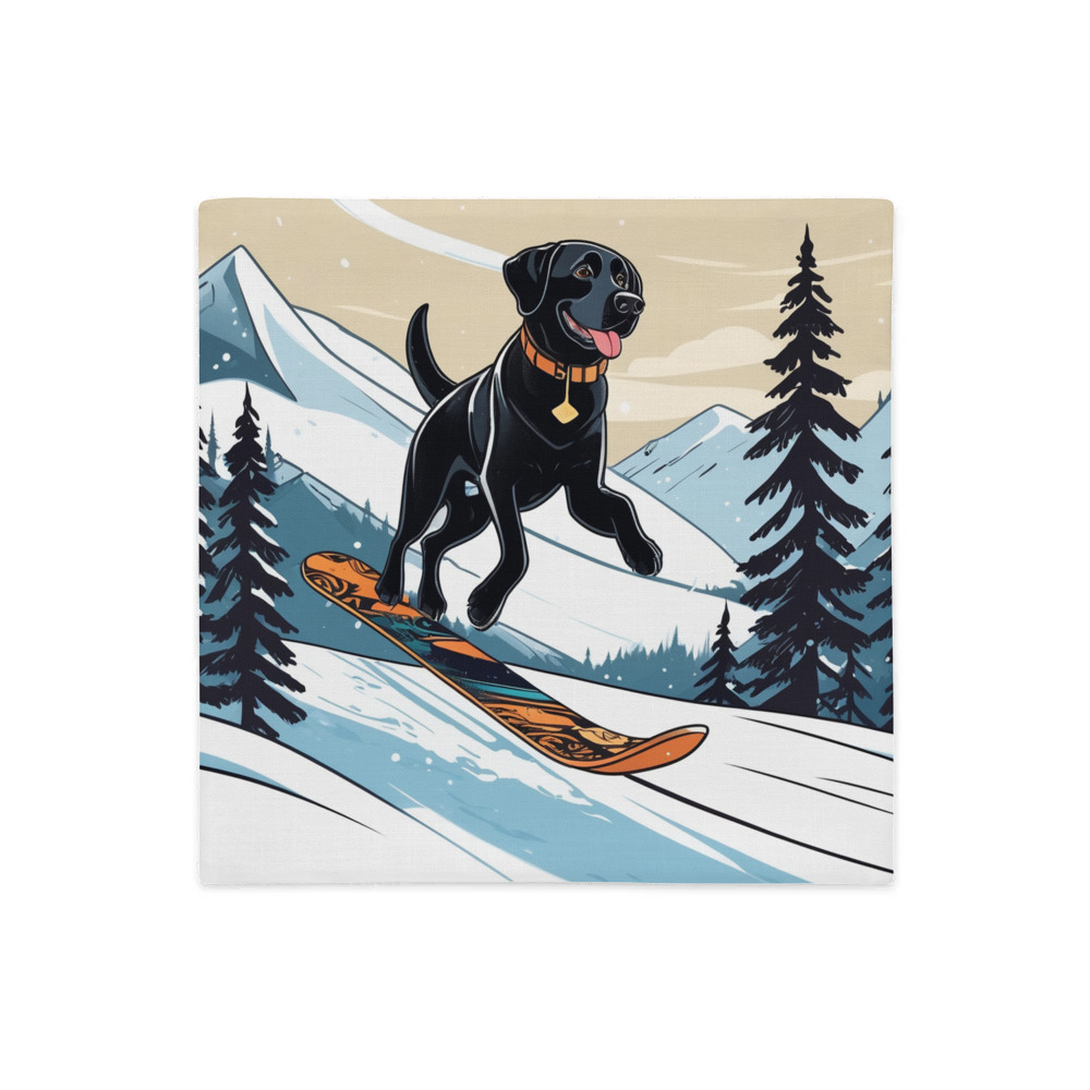 PugMug Custom Black Labrador Retriever Premium Pillow Case