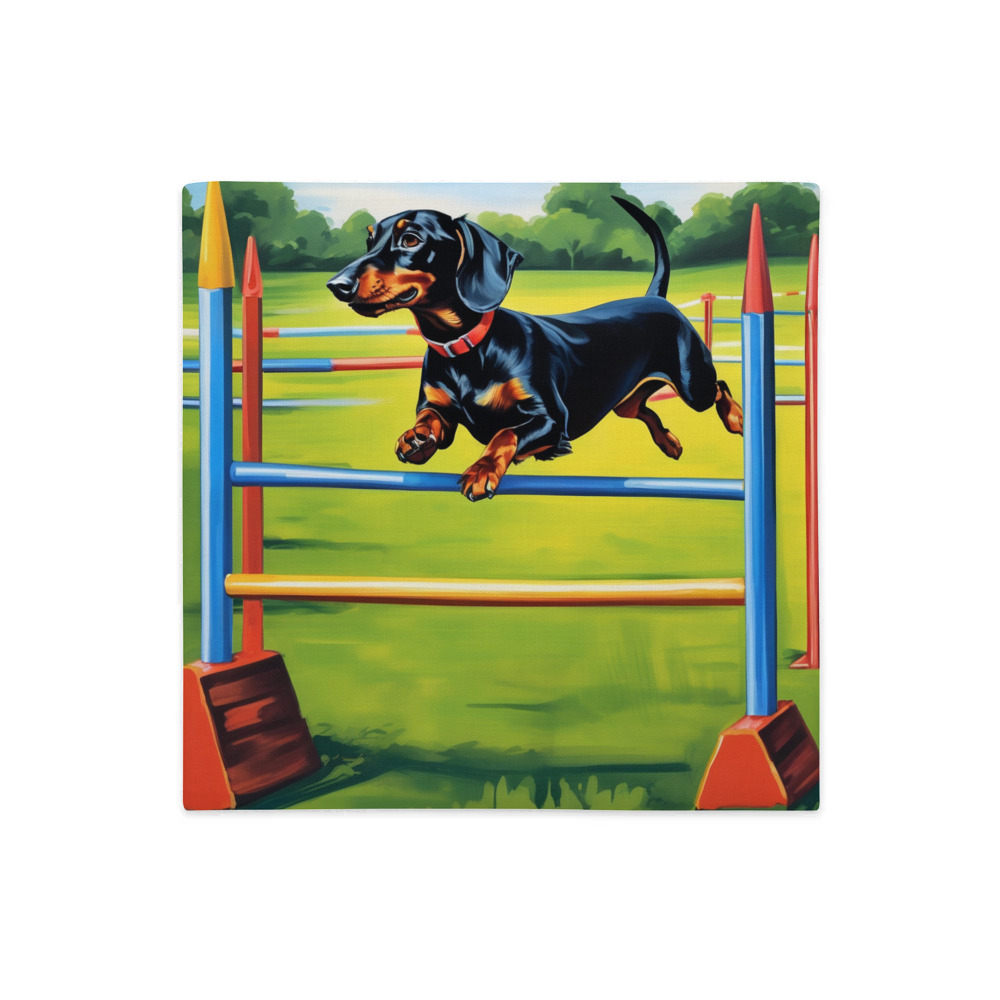 PugMug Custom Black Dachshund Premium Pillow Case