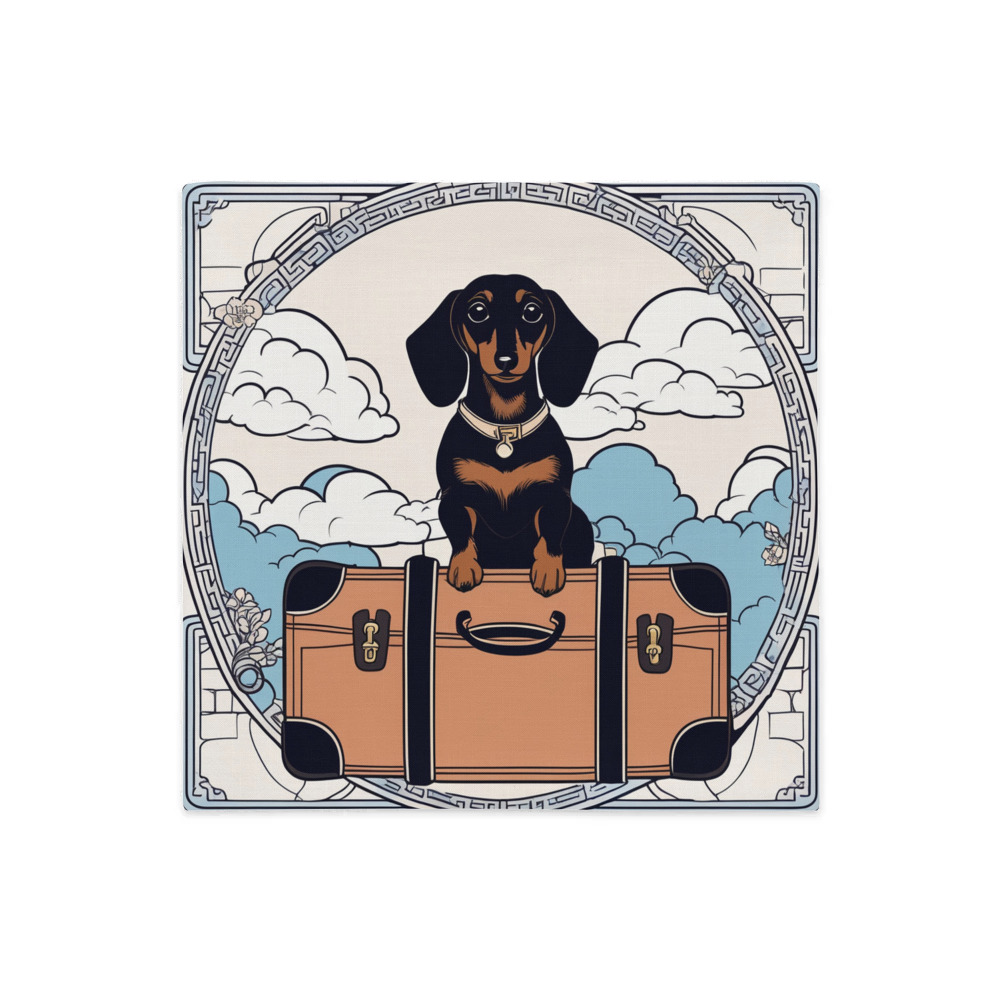 PugMug Custom Black Dachshund Premium Pillow Case