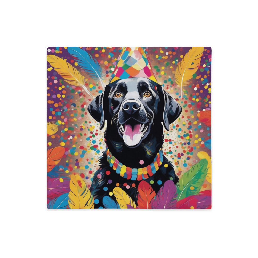 PugMug Custom Black Labrador Retriever Premium Pillow Case