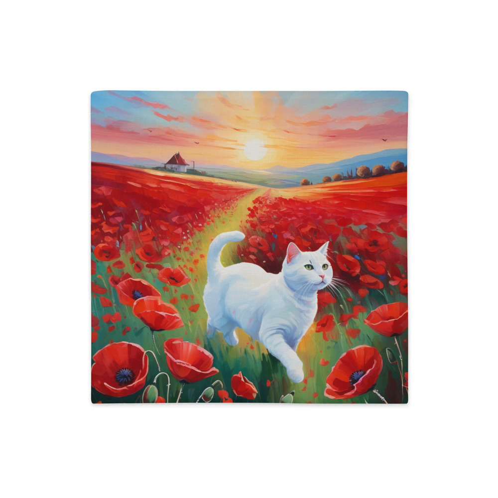 PugMug Custom White Companion Cat Premium Pillow Case