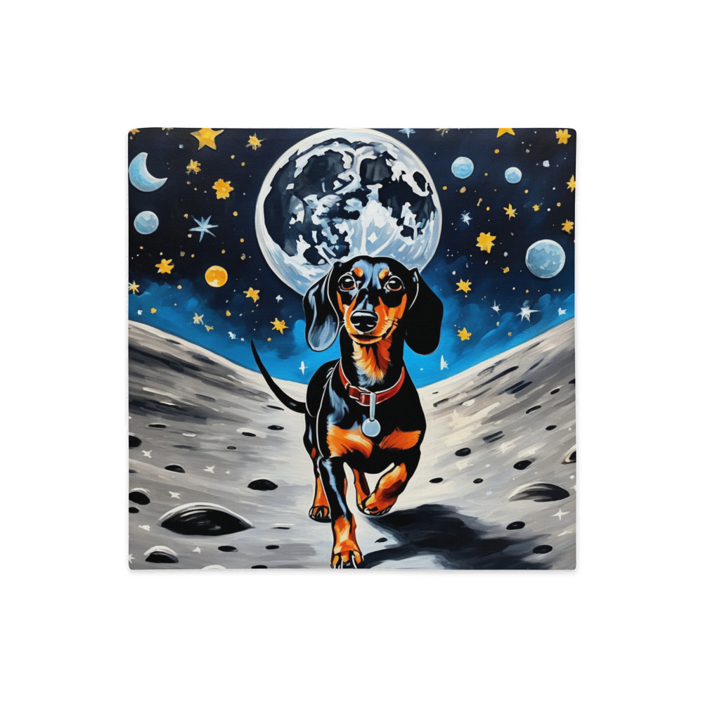 PugMug Custom Black Dachshund Premium Pillow Case