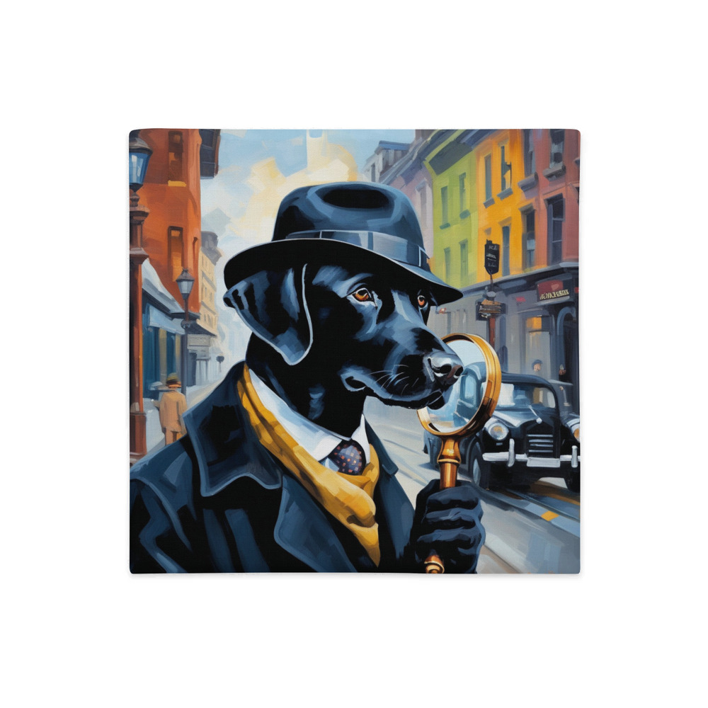 PugMug Custom Black Labrador Retriever Premium Pillow Case