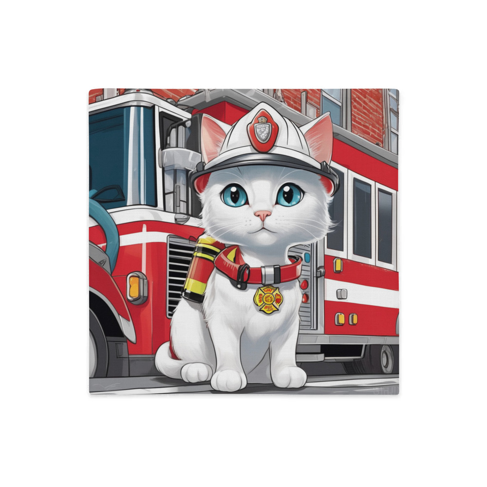 PugMug Custom White Companion Cat Premium Pillow Case