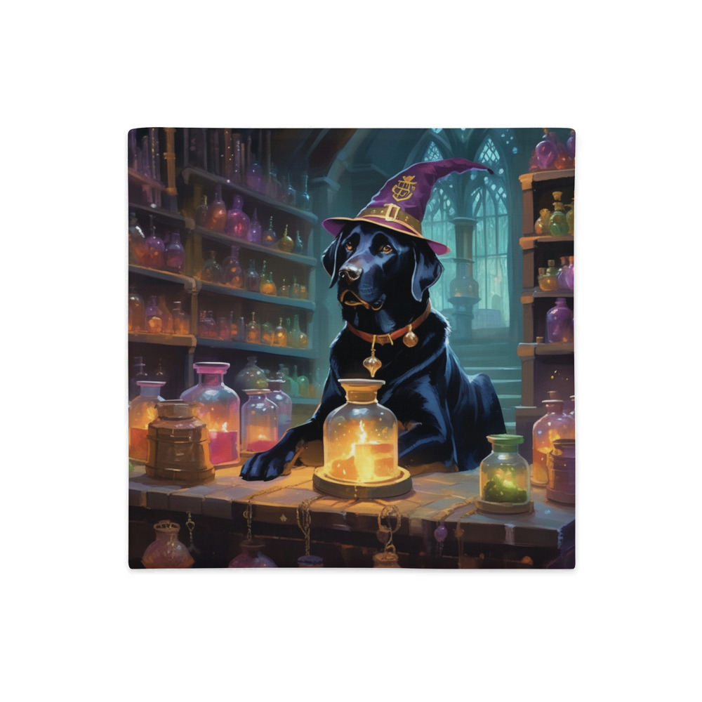 PugMug Custom Black Labrador Retriever Premium Pillow Case