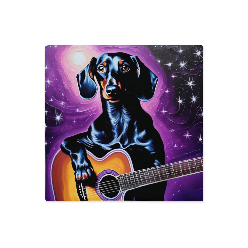 PugMug Custom Black Dachshund Premium Pillow Case