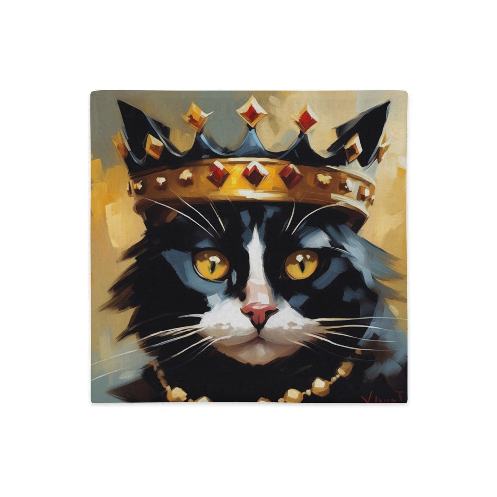 PugMug Custom Black Companion Cat Premium Pillow Case