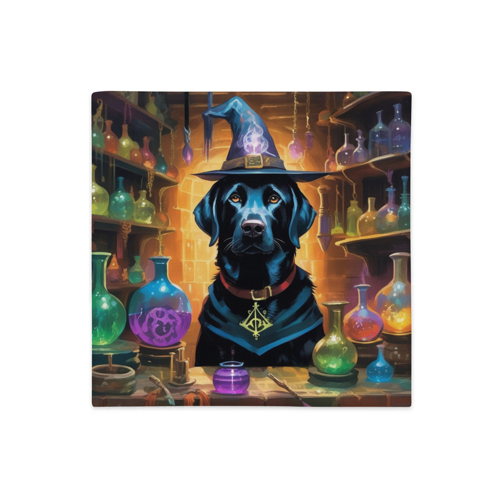 PugMug Custom Black Labrador Retriever Premium Pillow Case