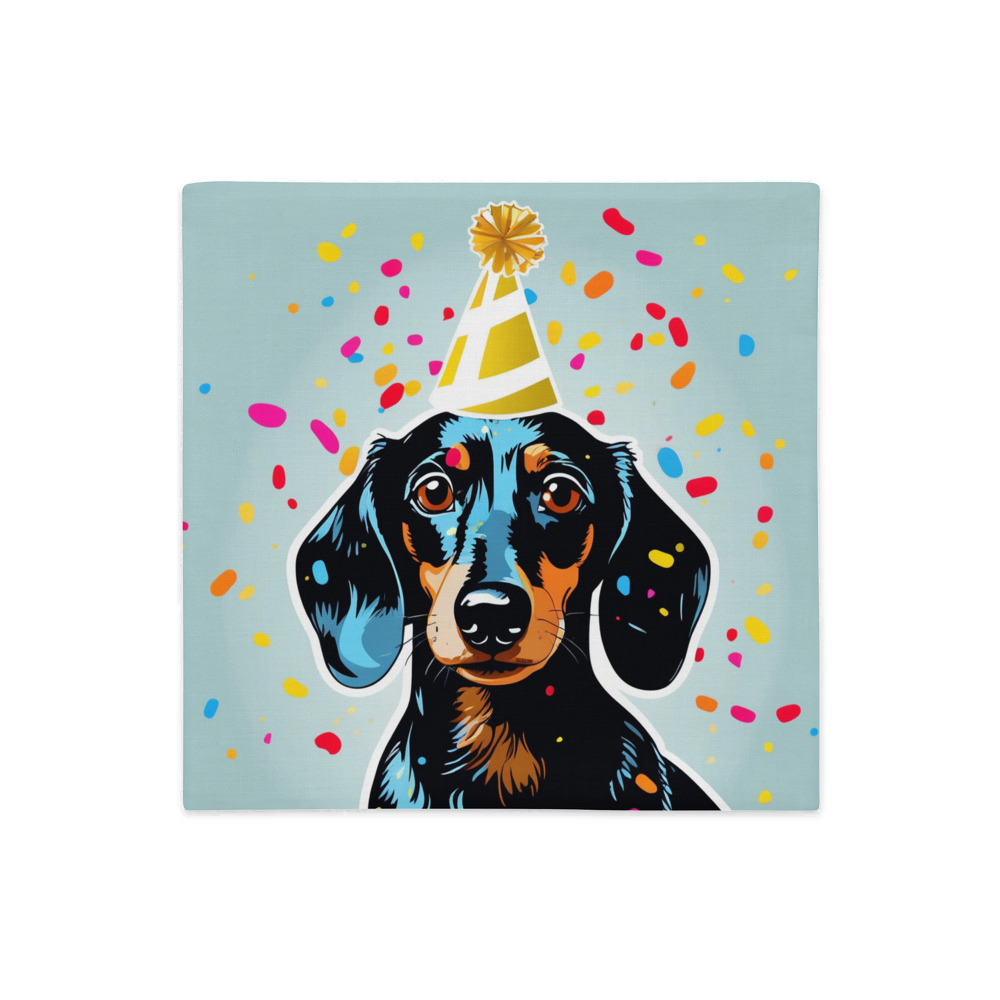 PugMug Custom Black Dachshund Premium Pillow Case