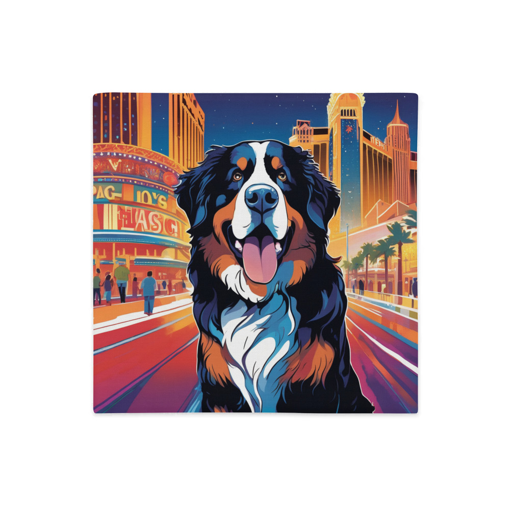 PugMug Custom Bernese Mountain Dog Premium Pillow Case
