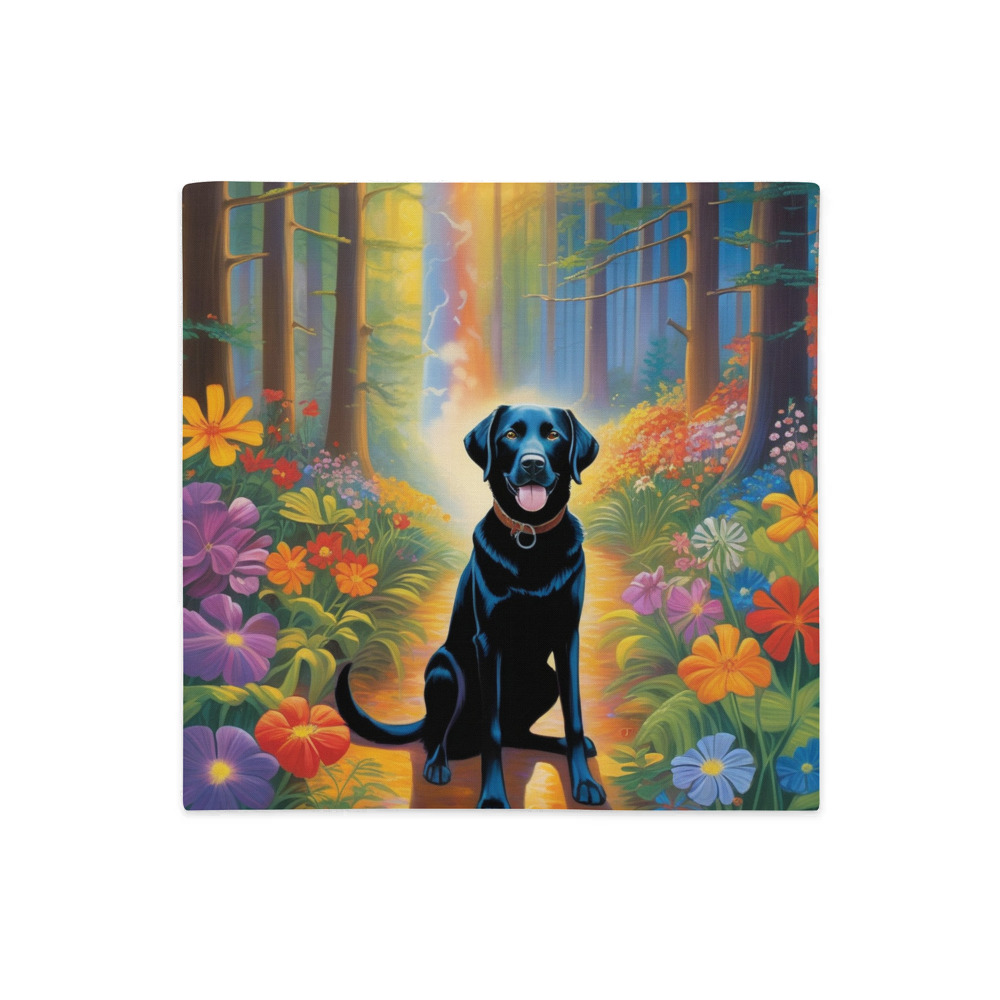 PugMug Custom Black Labrador Retriever Premium Pillow Case