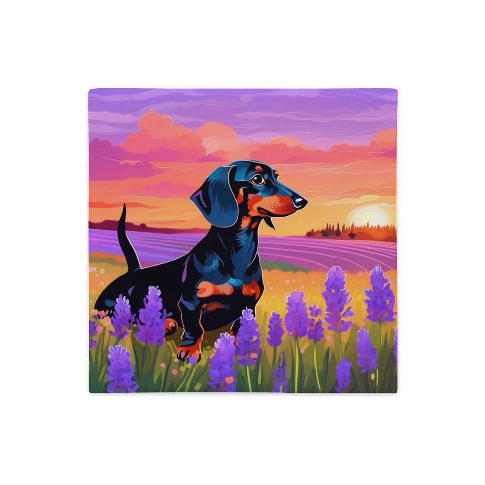 PugMug Custom Black Dachshund Premium Pillow Case