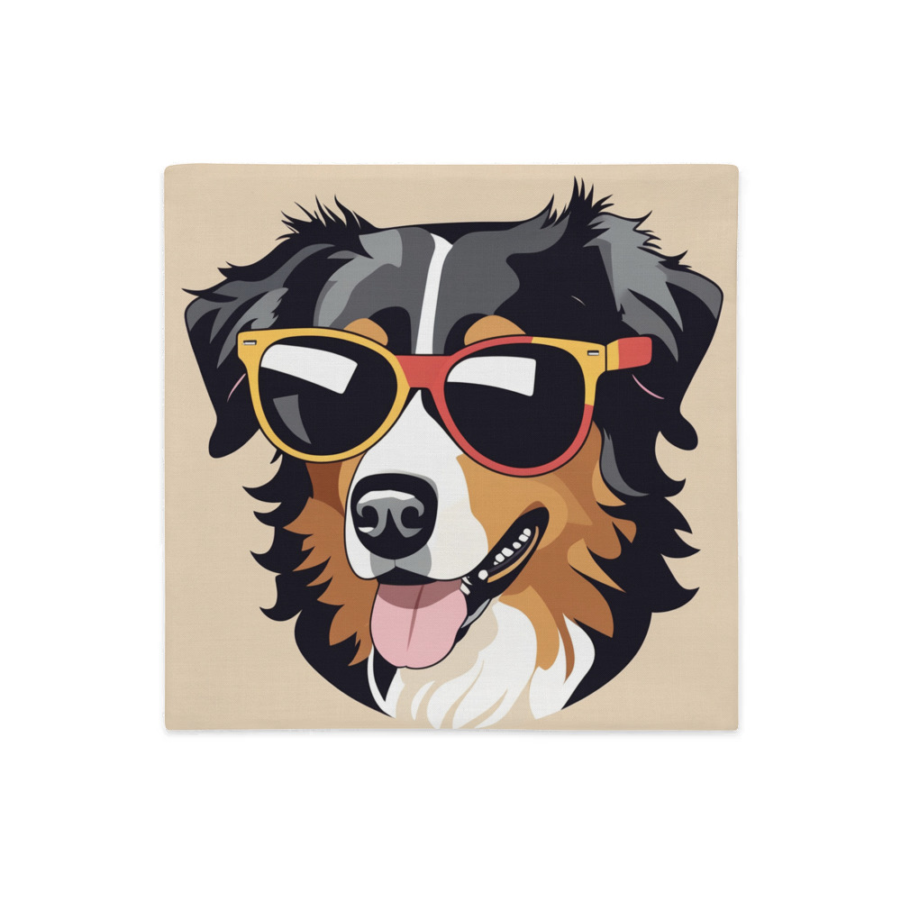 PugMug Custom Miniature American Shepherd Premium Pillow Case