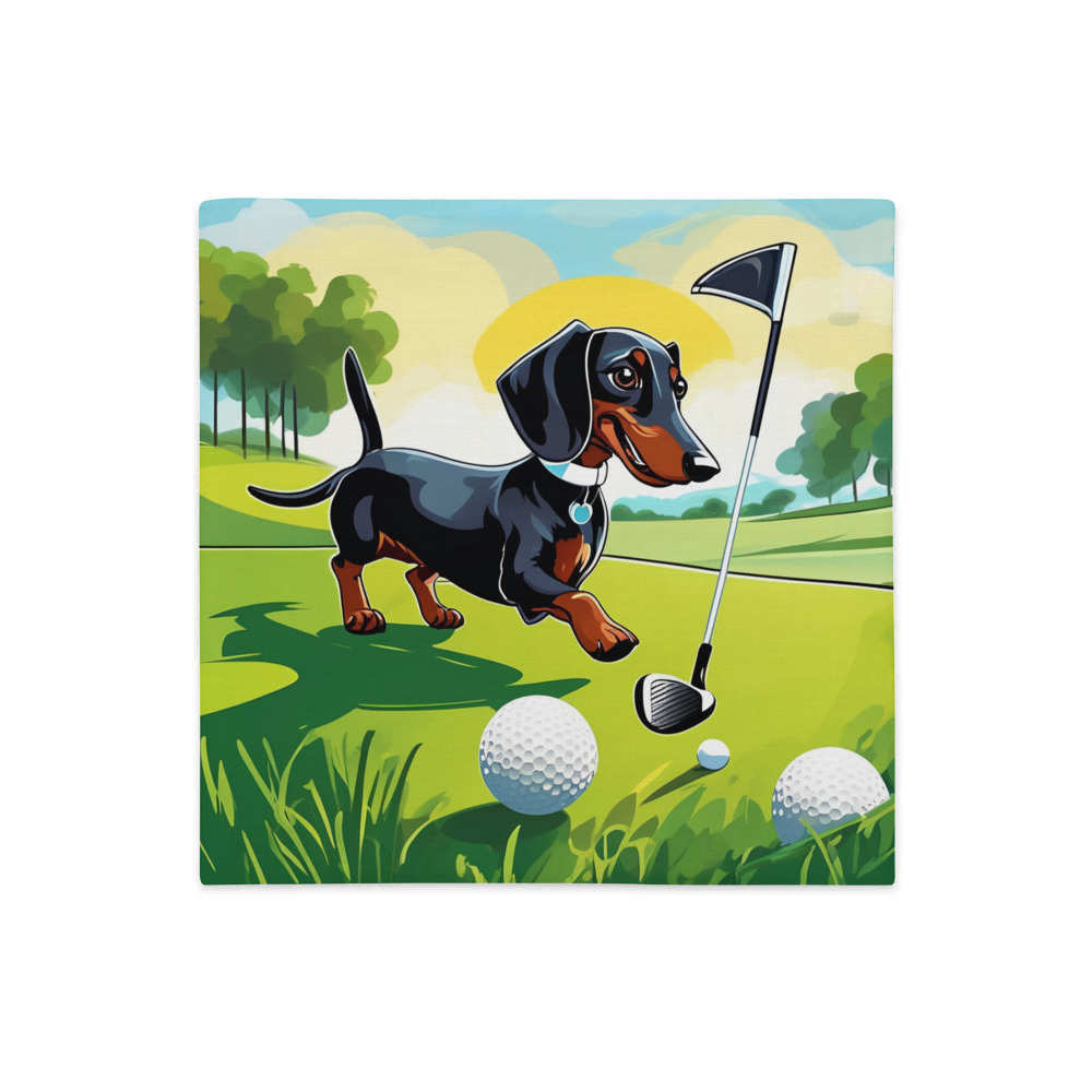 PugMug Custom Black Dachshund Premium Pillow Case