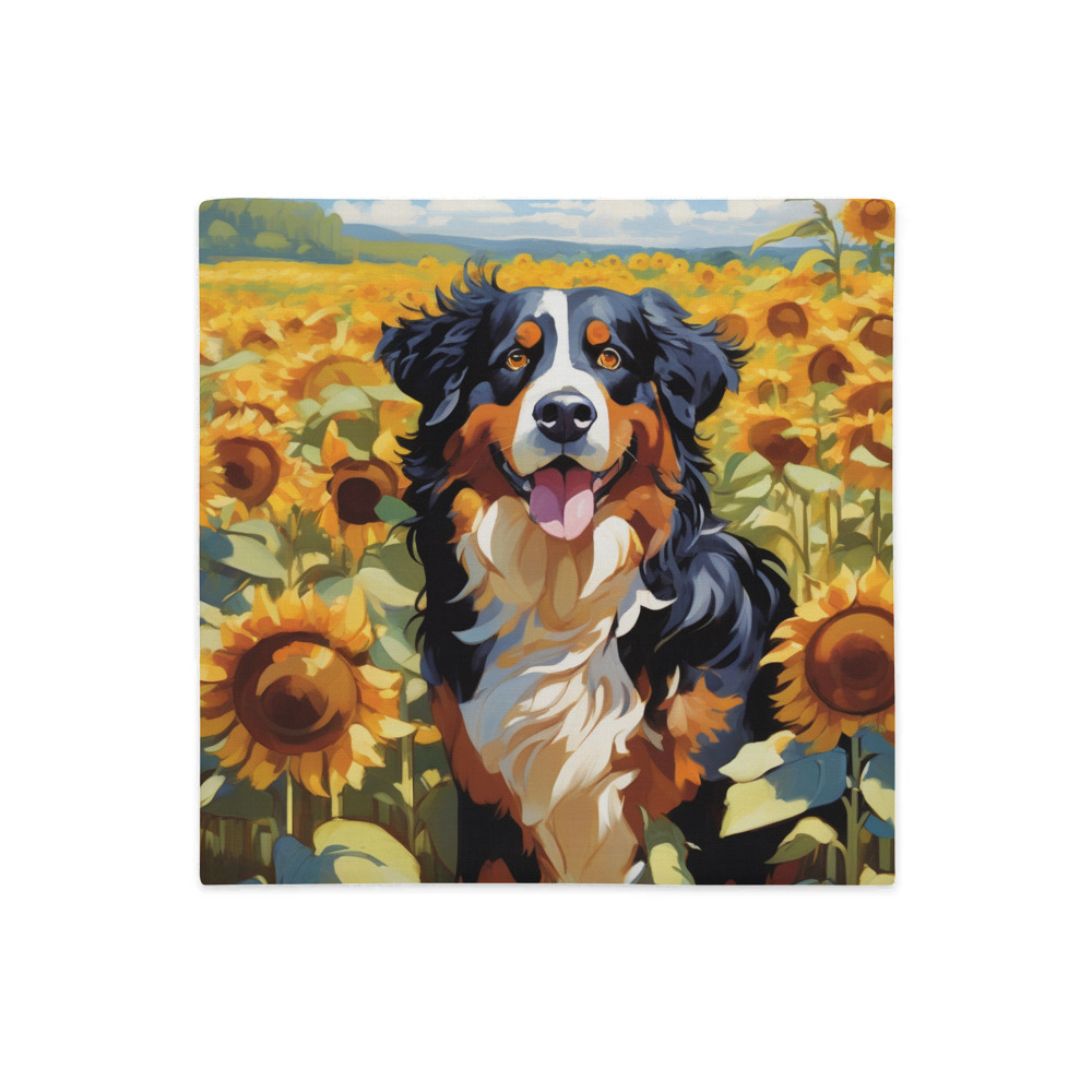 PugMug Custom Bernese Mountain Dog Premium Pillow Case