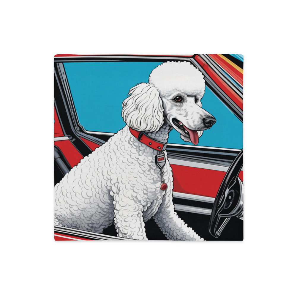 PugMug Custom White Poodle Premium Pillow Case