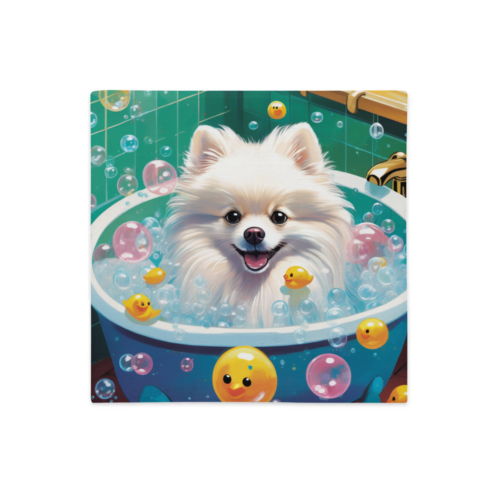 PugMug Custom White Pomeranian Premium Pillow Case