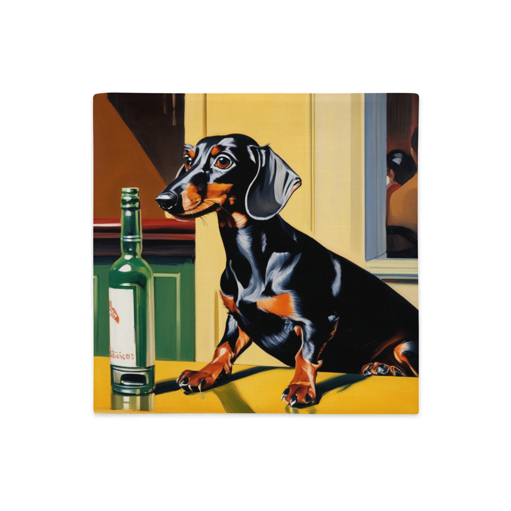 PugMug Custom Black Dachshund Premium Pillow Case