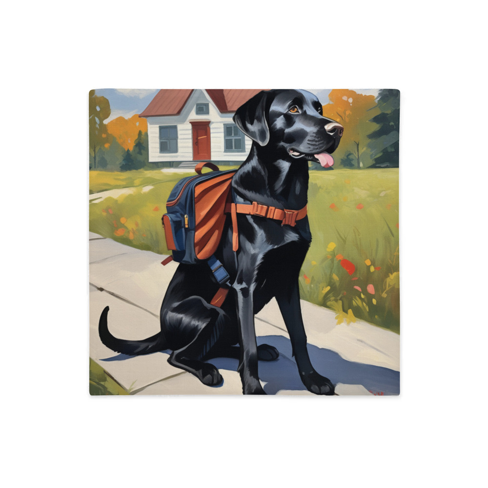 PugMug Custom Black Labrador Retriever Premium Pillow Case