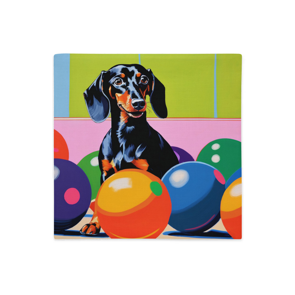 PugMug Custom Black Dachshund Premium Pillow Case