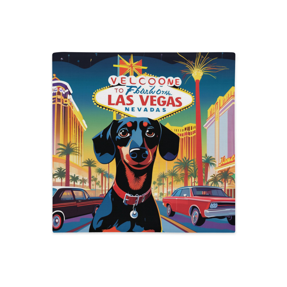 PugMug Custom Black Dachshund Premium Pillow Case