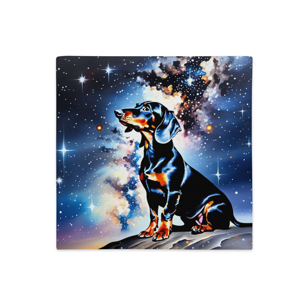 PugMug Custom Black Dachshund Premium Pillow Case