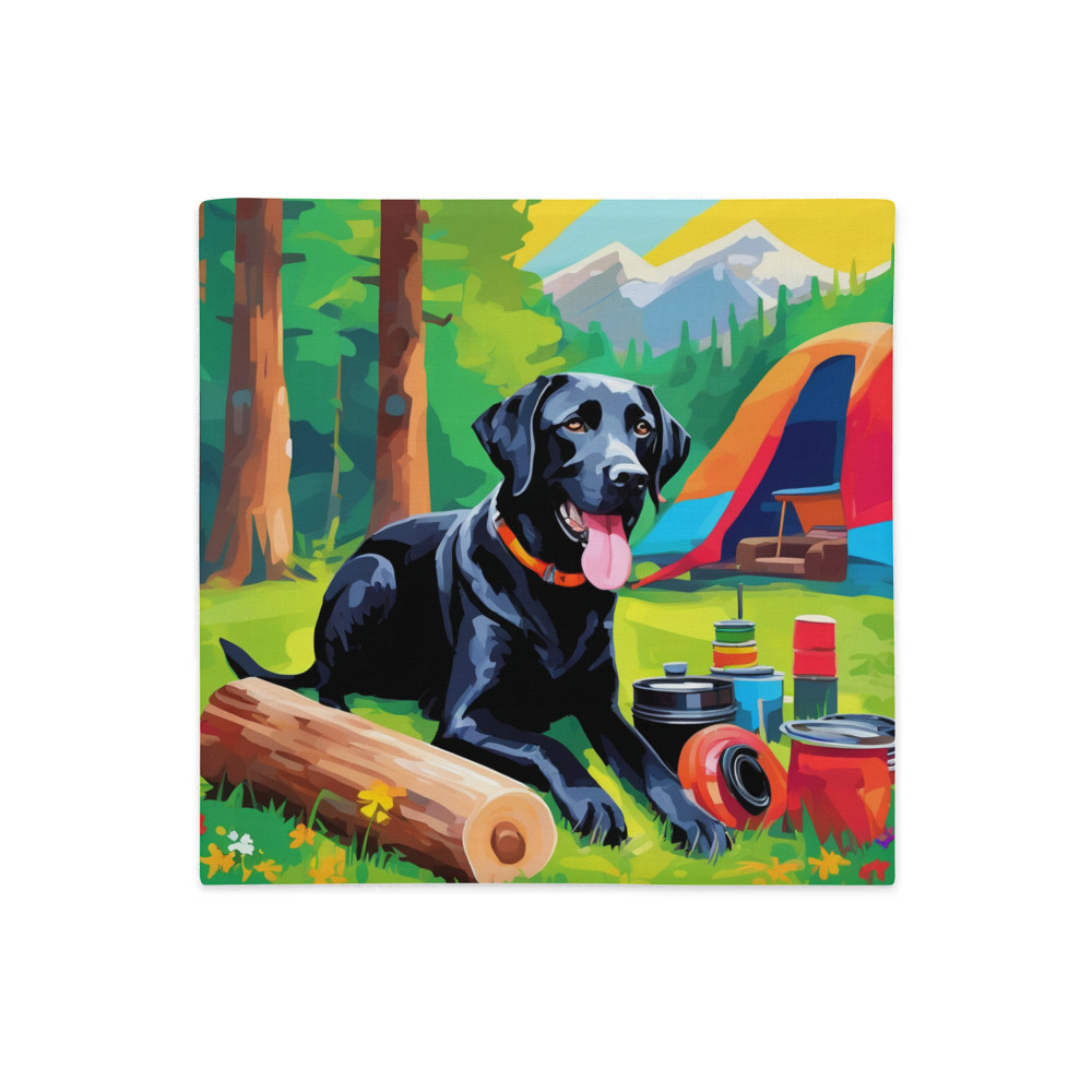 PugMug Custom Black Labrador Retriever Premium Pillow Case