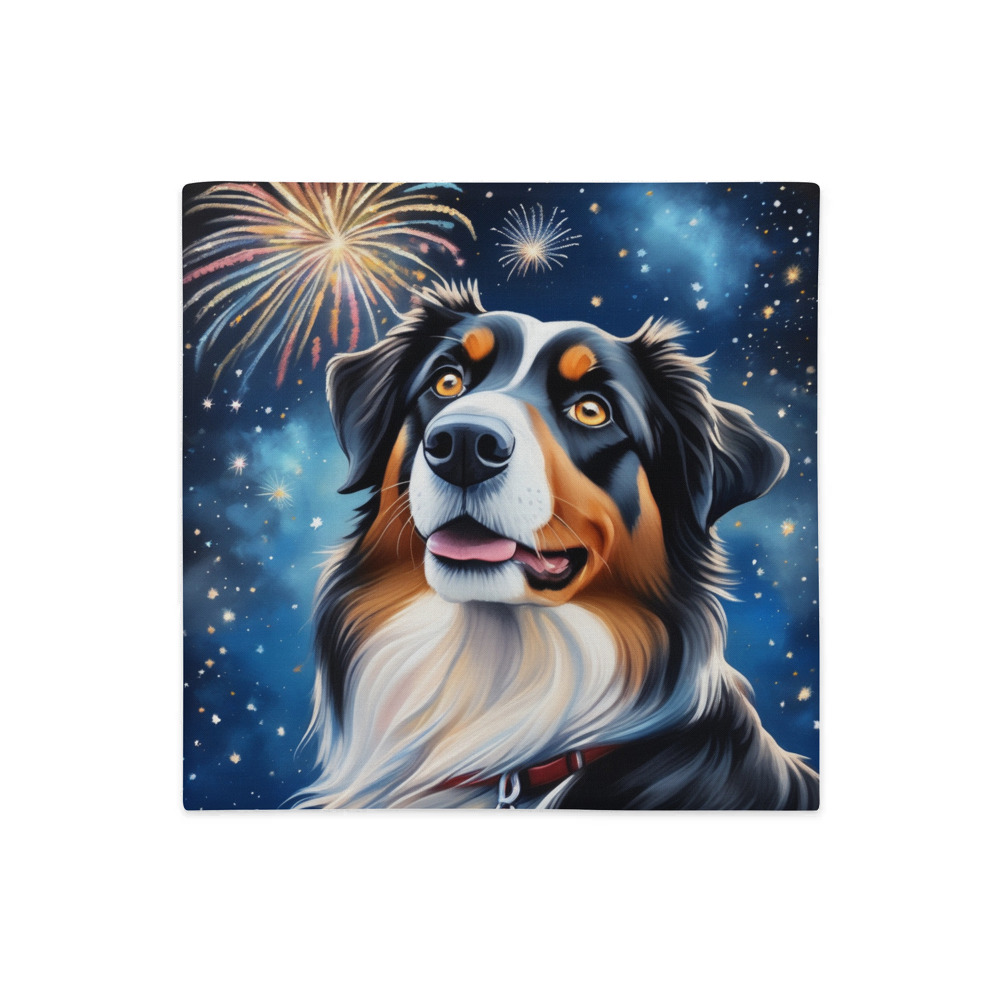 PugMug Custom Miniature American Shepherd Premium Pillow Case