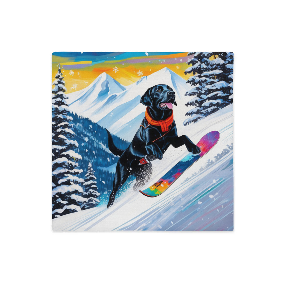 PugMug Custom Black Labrador Retriever Premium Pillow Case