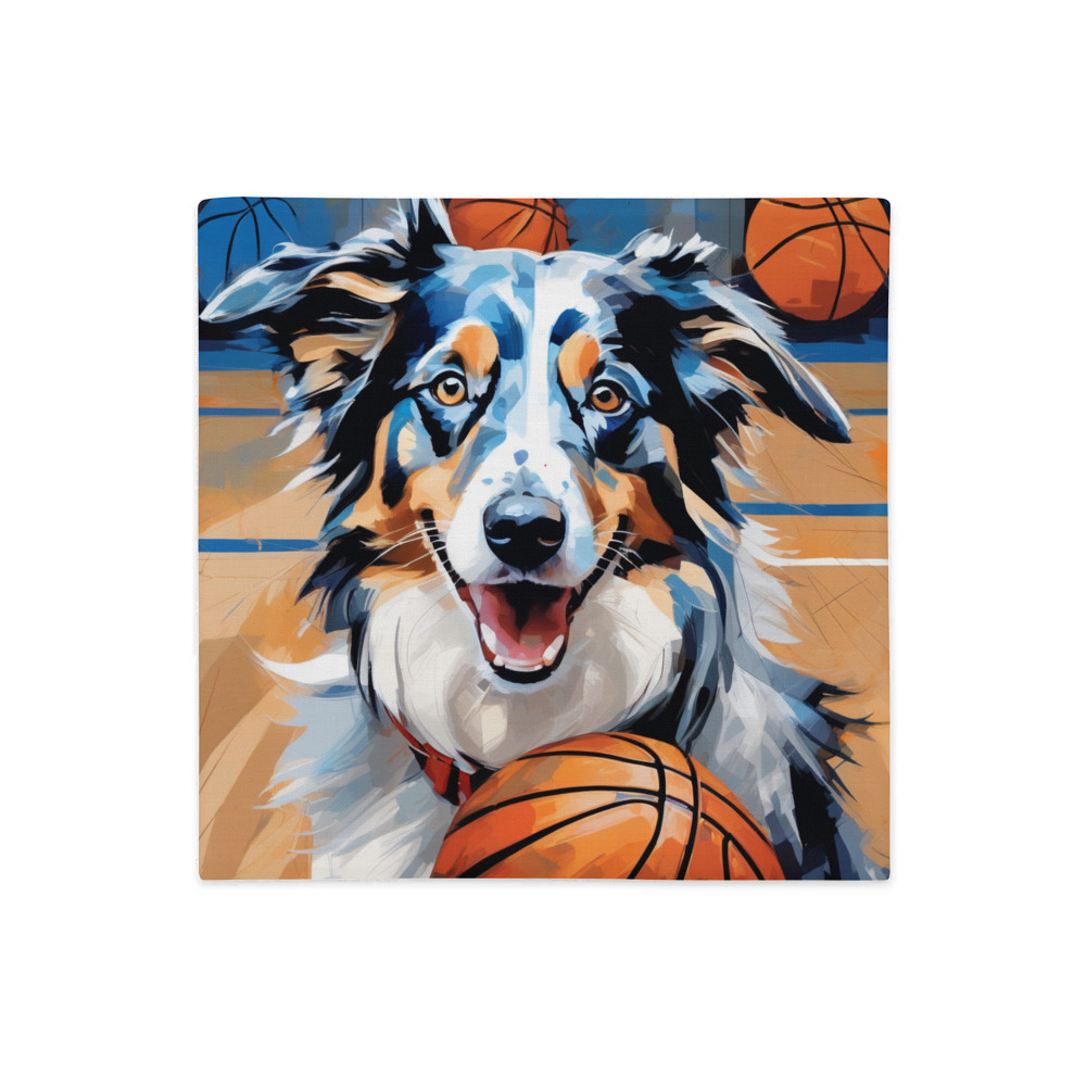 PugMug Custom Blue Merle Border Collie Premium Pillow Case