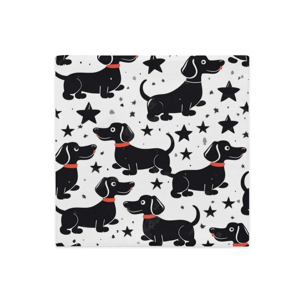 PugMug Custom Black Dachshund Premium Pillow Case