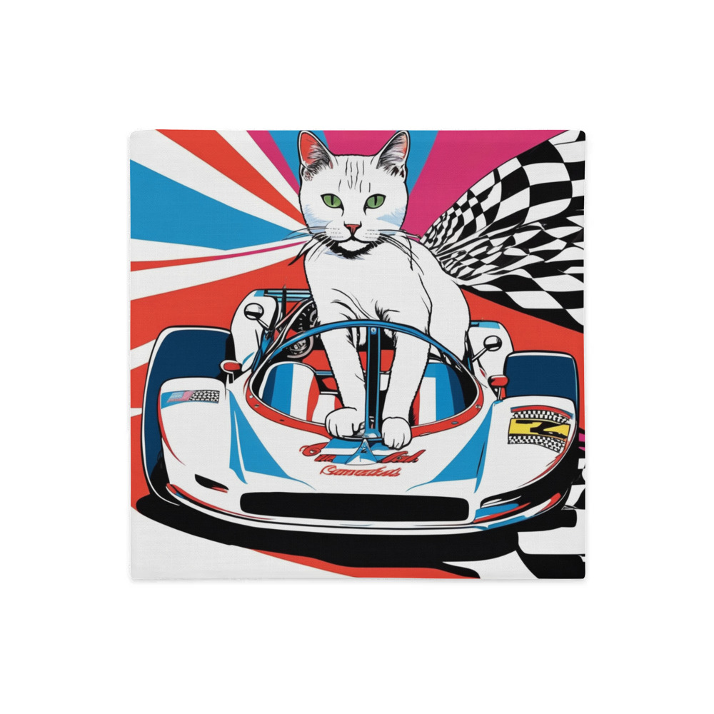 PugMug Custom White Companion Cat Premium Pillow Case